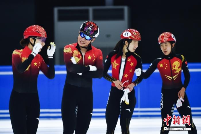 在首都体育馆举行的媒体公开课揭幕中国短道速